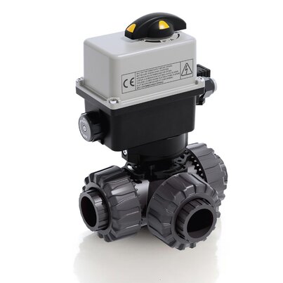 TKDIV/CE 24 V AC/DC - ELECTRICALLY ACTUATED DUAL BLOCK® 3-WAY BALL VALVE