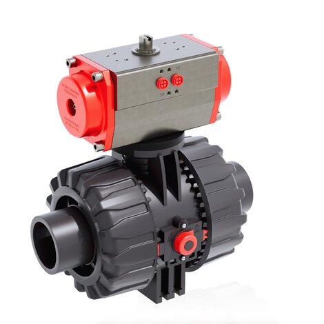 VKDDV/CP NC - PNEUMATICALLY ACTUATED DUAL BLOCK® 2-WAY BALL VALVE