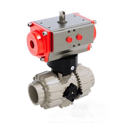 VKDIM/CP DA - PNEUMATICALLY ACTUATED DUAL BLOCK® 2-WAY BALL VALVE