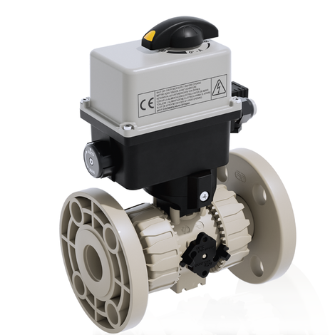 VKROM/CE 24 V AC/DC 4-20 mA - ELECTRICALLY ACTUATED DUAL BLOCK® REGULATING BALL VALVE