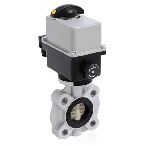 FKOM/CE 90-240V AC LUG ISO-DIN DN 65-100 - ELECTRICALLY ACTUATED BUTTERFLY VALVE
