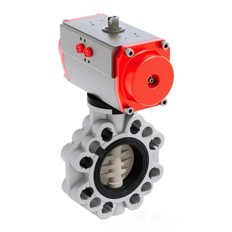 FKOM/CP DA DN 80-200 - PNEUMATICALLY ACTUATED BUTTERFLY VALVE