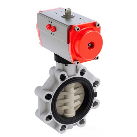 FKOM/CP DA DN 80-200 - PNEUMATICALLY ACTUATED BUTTERFLY VALVE