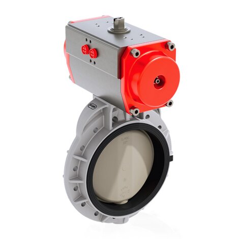 FKOM/CP NC DN 350-400 - PNEUMATICALLY ACTUATED BUTTERFLY VALVE