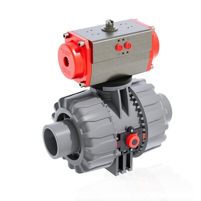 VKDDC/CP NC - PNEUMATICALLY ACTUATED DUAL BLOCK® 2-WAY BALL VALVE