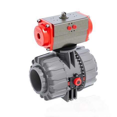 VKDNC/CP DA - PNEUMATICALLY ACTUATED DUAL BLOCK® 2-WAY BALL VALVE