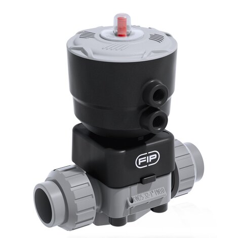 DKUIC/CP NC - Pneumatically actuated 2-way diaphragm valve PN 10 DN 15:65