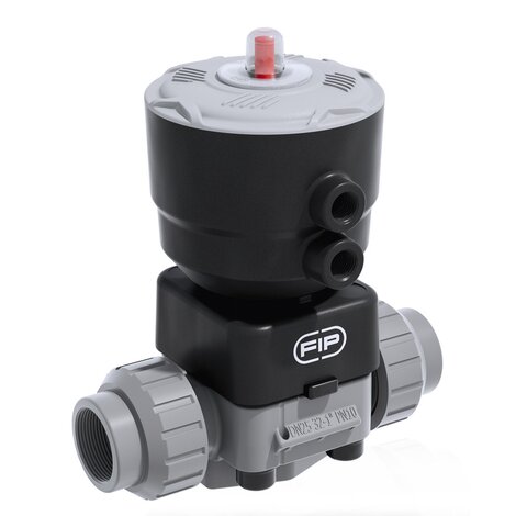 DKUFC/CP NO - Pneumatically actuated 2-way diaphragm valve PN 10 DN 15:65