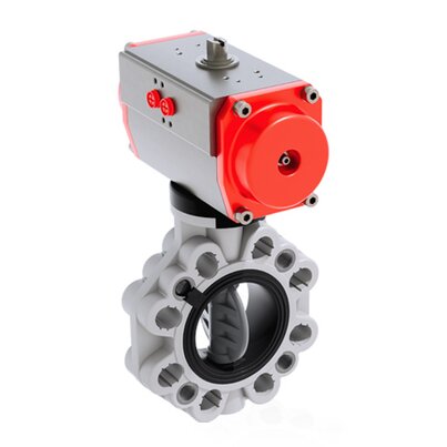 FKOC/CP NO LUG ISO-DIN DN 80-200 - PNEUMATICALLY ACTUATED BUTTERFLY VALVE