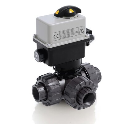 TKDGV/CE 24 V AC/DC - ELECTRICALLY ACTUATED DUAL BLOCK® 3-WAY BALL VALVE