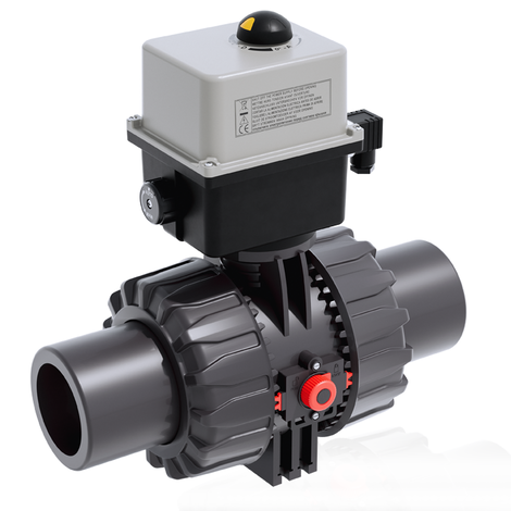VKDJV/CE 90-240 V AC - ELECTRICALLY ACTUATED DUAL BLOCK® 2-WAY BALL VALVE