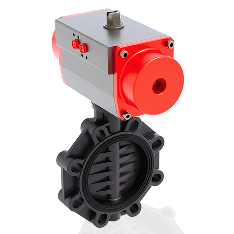 FEOV/CP DA DN 200 - PNEUMATICALLY ACTUATED BUTTERFLY VALVE