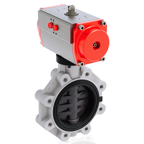 FKOV/CP DA LUG ISO-DIN DN 80-200 - PNEUMATICALLY ACTUATED BUTTERFLY VALVE