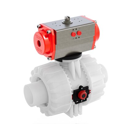 VKDDF/CP NO - PNEUMATICALLY ACTUATED DUAL BLOCK® 2-WAY BALL VALVE