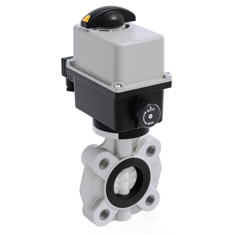 FKOF/CE 90-240V AC LUG ISO-DIN DN 65-100 - ELECTRICALLY ACTUATED BUTTERFLY VALVE