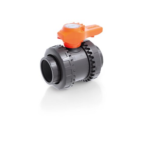 Render della valvola a sfera a 2 vie Easyfit VXEGV - DN 10:50 in PVC-U