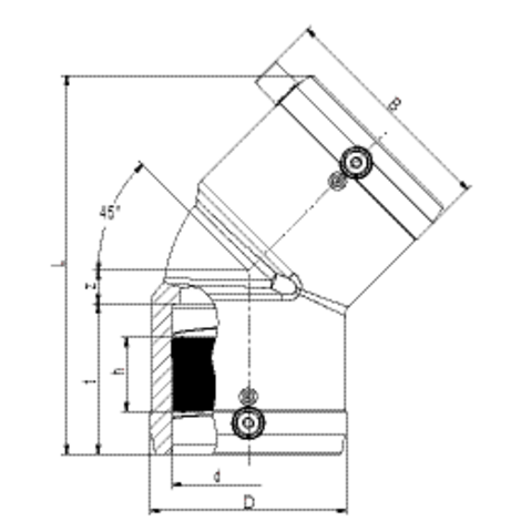Elektrokoleno 45°