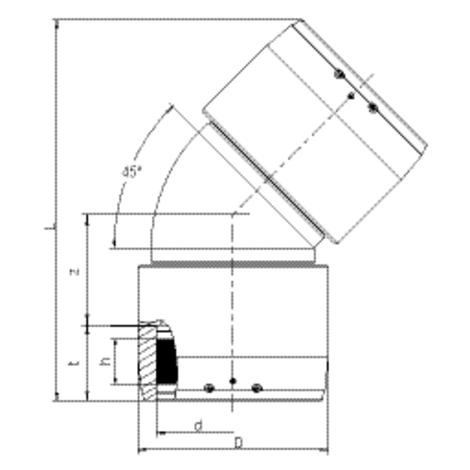 Elektrokoleno 45°