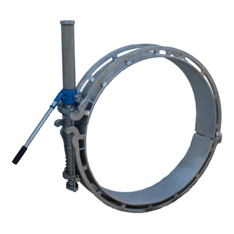 Zaokrouhlovací spony hydraulické pro potrubí d 280 až 900 mm Zaokrouhlovací spony hydraulické pro potrubí d 280 až 900 mm