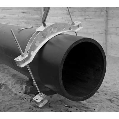 Zaokrouhlovací spona mechanická pro potrubí d 800 až 1200 mm