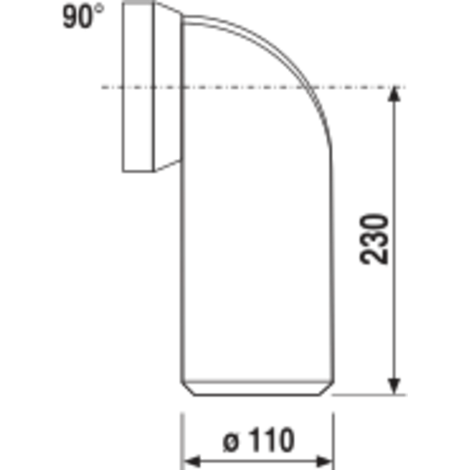 Univerzální odtokové koleno 90° D 110