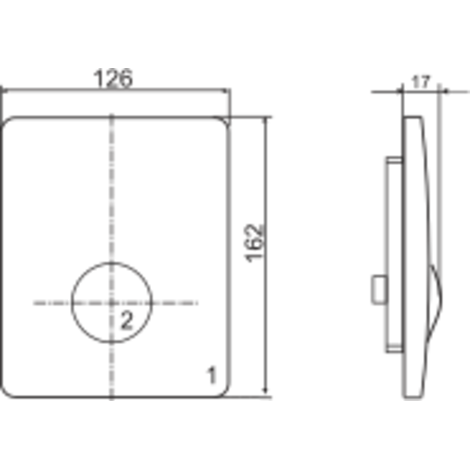 Pisoárové ovládání ruční mechanické - plast/chrom matný