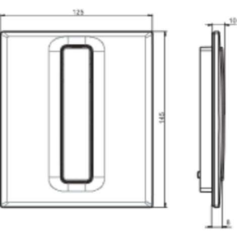 Pisoárové ovládání SANIT BRIGHT ruční mechanické - plast/chrom matný