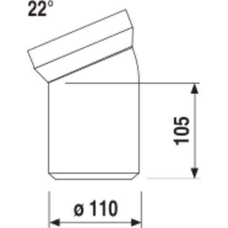 Univerzální odtokové koleno 22°D 110