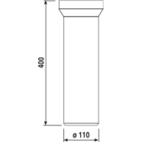 Připojovací kus přímý D 110 - 400 mm