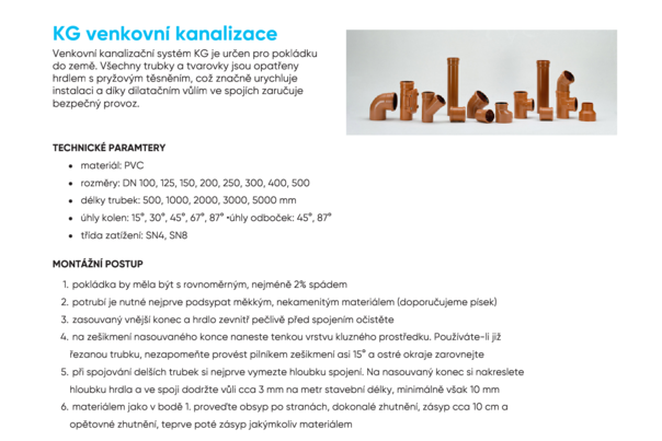 KG technický list
