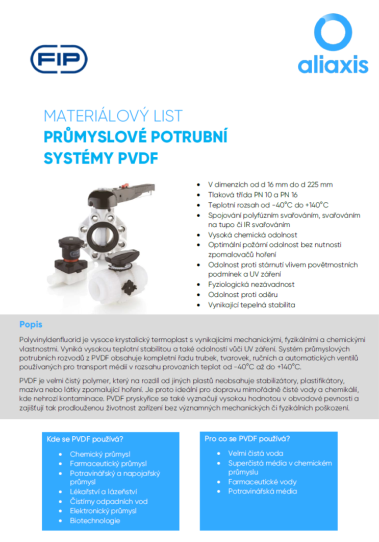 Materiálový list PVDF